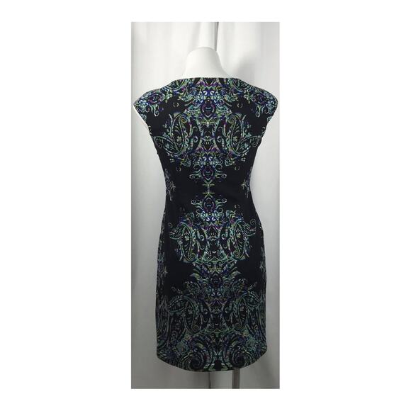 50% OFF Wisp Lynnette Dress Knit Bodycon Multicolored Cap Sleeve - Picture 2 of 6